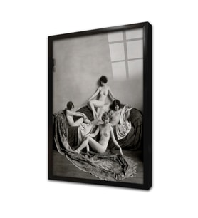 Alfred Cheney Johnston Nü Kadınlar Çerçeveli Cam Tablo