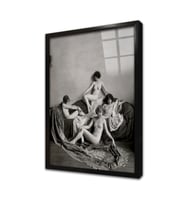 Alfred Cheney Johnston Nü Kadınlar Çerçeveli Cam Tablo