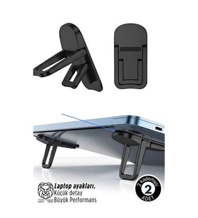 Lukas Schneider Serisi 2 li Siyah Laptop Standı - Ergonomik 2 Kademeli Yükseltici 722893