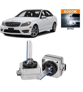 Mercedes C Serisi W204 2007-2014 Xenon D1S / D1R 6000K Beyaz HID Xenon Ampul 2 Adet