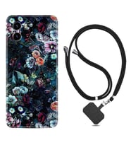 Vivo Y15S Y32 Y33S Y51 Y53S Kılıf Boyun Askılı Silikon Great Flowers 1304