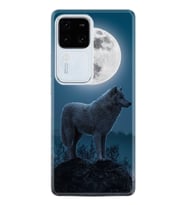 Vivo V30 Kılıf Desenli Silikon Platinium Series Moon Wolf 1820