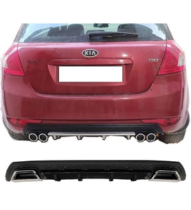 Kia Ceed Siyah Difüzör Çiftli Kare Egzoz Görünümlü D Tip Difizör
