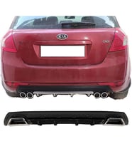 Kia Ceed Siyah Difüzör Çiftli Kare Egzoz Görünümlü D Tip Difizör