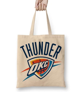 Thunder Okc Logo Bez Çanta Uzun Saplı