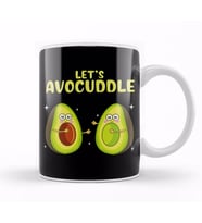 Funny Let s Avocuddle Cute Avocado Cuddling Pun Kupa Bardak Porselen