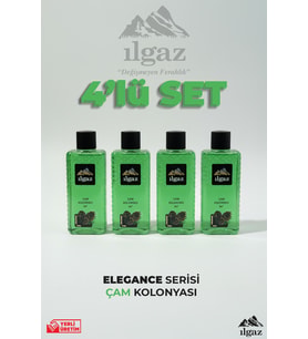Ilgaz Çam Kolonyası 4'lü Set 80 Derece 400 ml Elegance Series