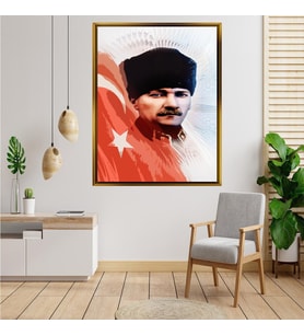 ÇERÇEVELİ ATATÜRK TABLO S23