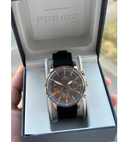Ferro Silikon Kordon İç Fonksiyonları Aktif  30 Mt Suya Dayanıklı Erkek Kol Saat EFM.11400-19F (Rose - Gold)