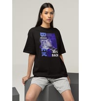 He Is Back Justin Bieber Baskılı Unisex Tişört, Oversize Şarkıcı Tişört