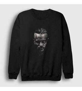 Presmono Unisex Siyah Ragnar Vikings Sweatshirt