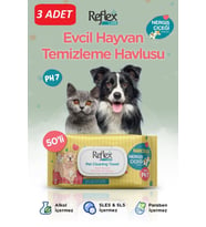 Reflex Care Evcil Hayvanlar İçin Çok Amaçlı Hijyenik Temizleme Havlusu 50’li – N