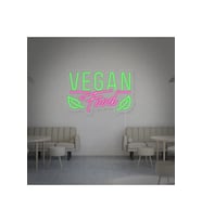 VEGAN Food Yazılı Neon Tabela