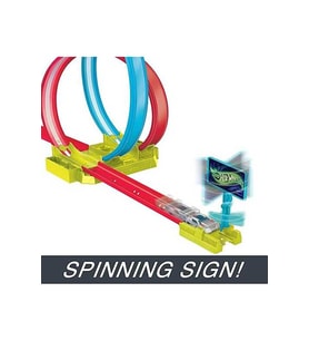 Hot Wheels Orjinal Hot Wheels Neon Yarışlar Çifte Çemberde Yarış Seti