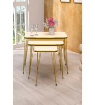 Zigon Sehpa Kr Çift Gold Krem Tel 1030