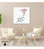 Kare Kanvas Tablo Ünlü Eserler Katsushika Hokusai Pembe Karanfil