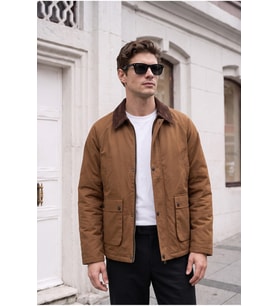 Brbr Model Viral Yaka Detaylı Ceket / Mont