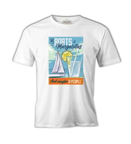Sailing Boats with Margaritas Beyaz Erkek Tshirt