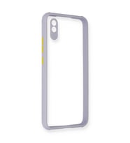 Xiaomi Redmi 9a Kılıf Miami Şeffaf Silikon - Lila