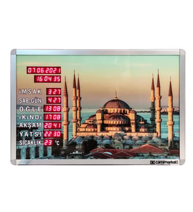 Ezan Okuyan Saat Sultan Ahmet Camii Baskılı