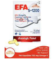 New Life Efa S 1200 Omega 3 Balık Yağı 90 Kapsül