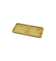 2 BÖLMELİ   DİKDÖRTGEN  AHŞAP BAMBU YAĞDANLIK ALTLIK  MİNİ TEPSİ   20X10X0.8CM (5343)