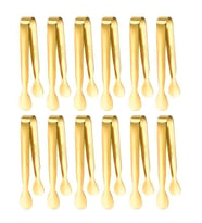 304 Çelik 12 li Mini Gold 11 cm  Buz Ve Şeker Maşası cin624sr-12