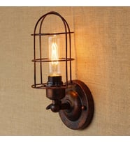 RİOLİGHT RETRO BAKIR ESKİTME MAFSALLI KAFES METAL DUVAR APLİK