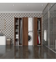 Kenzlife çamaşır-kurutma makinesi dolabı ve giysi dolabı suyuti sol cvz 180*170*60  banyo (Beyaz)