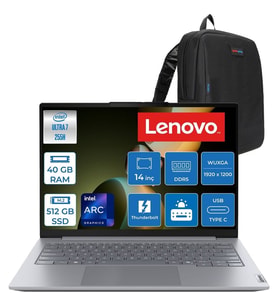 Lenovo Thinkbook 14 Gen8 Ial Intel Core Ultra 7 255H 5.1ghz 40GB Ddr5 512GB SSD Freedos Intel Arc 140T 14 Inç Wuxga (1920 x 1200) IPS 300NITS Taşınabilir Bilgisayar 21SJ007ATXF23 + Zetta Çanta