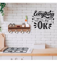 BK Home Doğal Ahşap Raflı Dekoratif Fincan Askılığı ve Duvar Süsü-6 (Beyaz)