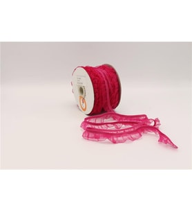 Fırfırlı Lastikler 18 mm Genişlik - 25 mt Fuşya