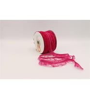 Fırfırlı Lastikler 18 mm Genişlik - 25 mt Fuşya
