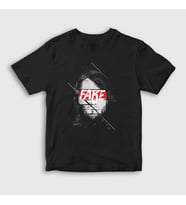 Presmono Unisex Çocuk Siyah Fake Nirvana Kurt Cobain T-Shirt 35485tt