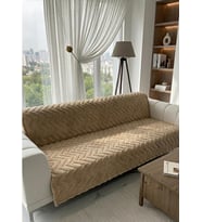 1 Adet Royam Peluş Pamuklu Sünger Tabanlı Kaymaz Koltuk Çekyat Örtüsü 160 x 210
