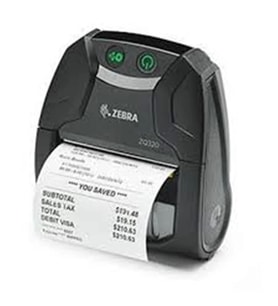 Zebra ZQ320 Mobil Etiket ve Fiş Yazıcı Bluetooth 3" 203 Dpı IP54. (iMZ320 Yerine) Şarj Kablosu Dahil