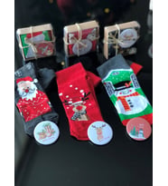 3 Adet Yılbaşı Christmas Çorap Seti Yeni Yıl Temalı Açacak Yılbaşı Hediyesi Seti