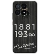 Poco x6 Pro Kılıf HD Desen Baskılı Kılıf - Atatürk Ahşap İmza