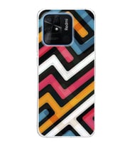 Redmi 10c  Kapak Labirent Grafiti Tasarımlı Şeffaf  Kılıf