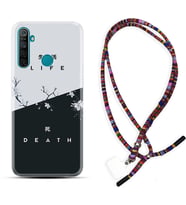 Realme 5i 5 Pro 6i 7 Pro 8 Kılıf Boyun Asklı Rasta Silikon Life and Death 1339