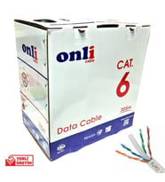 Onli 305Mt 24AWG UTP CAT6 Network Kablosu Gri Yerli Üretim