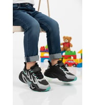 Marcokids Gri Cırtlı Hafif Erkek Çocuk Spor Ayakkabı 161-T5440210 P