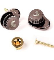 Planet Waves PW-SLS-03 Elliptical Gitar Askı Kilidi (Strap Lock) Seti Altın (Gold) Renk, Güvenli Kilitleme Sistemi, Kolay Montaj
