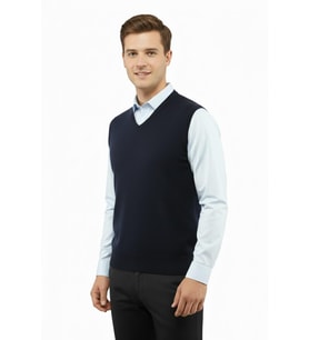 Erkek V Yaka Süveter Çelik Örgü Regular Kalıp 5200H BGL-ST04962