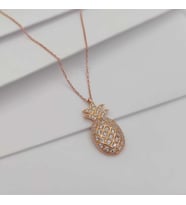 Gümüş Ananas Kolye 925 Ayar (Karışık)
