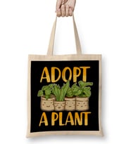 Cute Adopt a Plant Succulent & Gardening Planting Bez Çanta Uzun Saplı