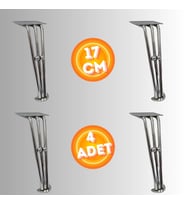 17 CM METAL BONCUKLU KOLTUK AYAĞI MOBİLYA AYAĞI ÜNİTE AYAĞI KONSOL AYAĞI PUF BERJER AYAĞI (4ADET)