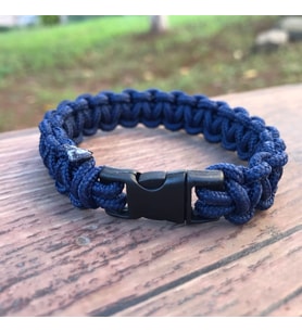 Handcraftedbyoz, Erkek, Etnik, Bohem, El yapımı, Paracord Bileklik (Mavi)