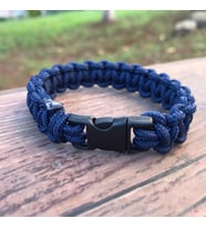 Handcraftedbyoz, Erkek, Etnik, Bohem, El yapımı, Paracord Bileklik (Mavi)