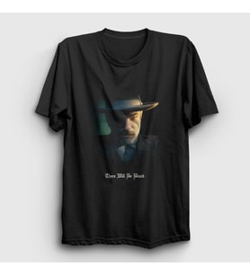 Presmono Unisex Siyah Cover Film There Will Be Blood T-Shirt 255207tt